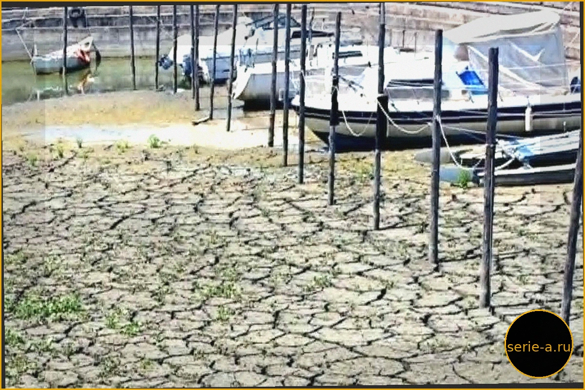 Удручающая ситуация на озере Тразимено: уровень воды на 180 см ниже нулевой отметки